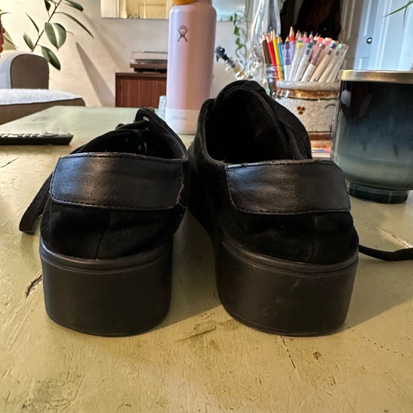 Steve Madden Black Platform Suede/Velvet Sneakers - Picture 2 of 3